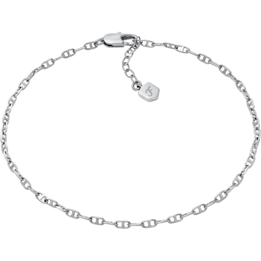 imageFossil Womens Heritage DLink Brass Chain AnkletSilver