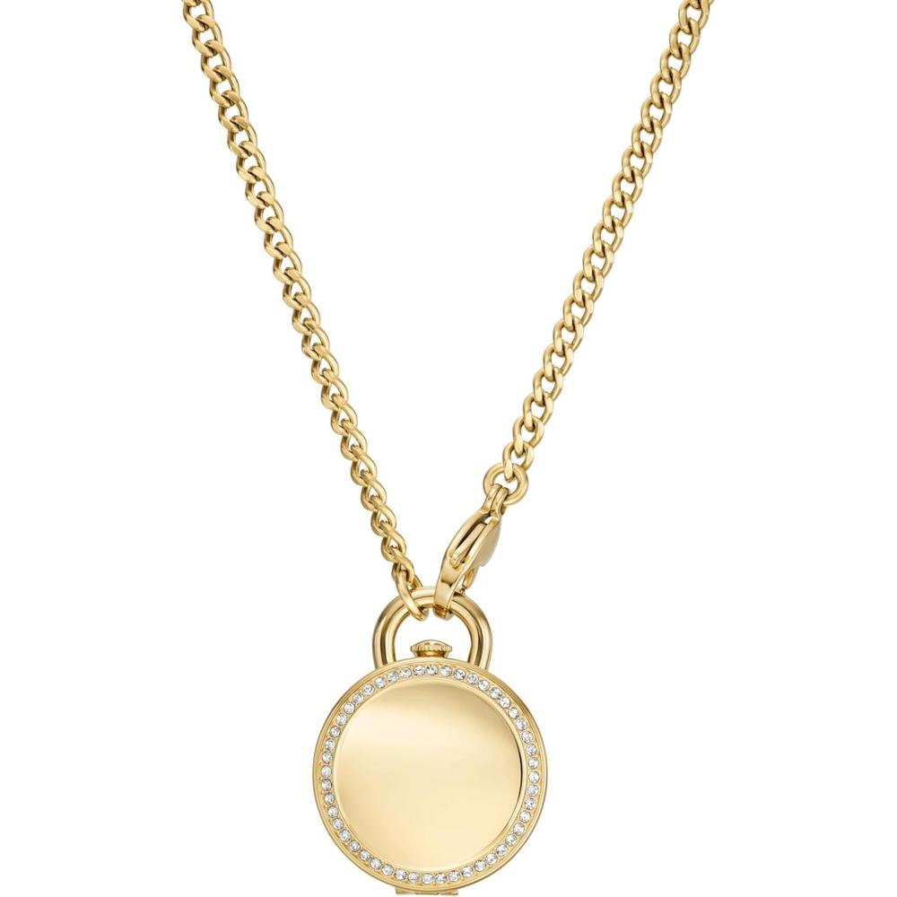 imageFossil Womens Jacqueline Quartz Stainless Steel ThreeHand WatchGold Glitz Locket Watch