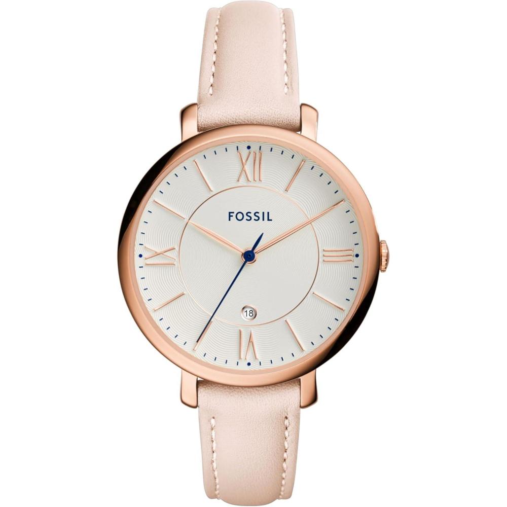 imageFossil Womens Jacqueline Quartz Stainless Steel ThreeHand WatchRose Gold  Blush