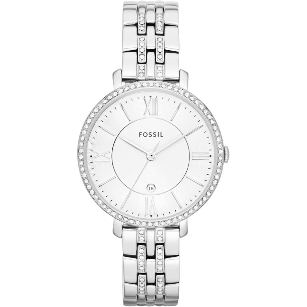 imageFossil Womens Jacqueline Quartz Stainless Steel ThreeHand WatchSilver Glitz