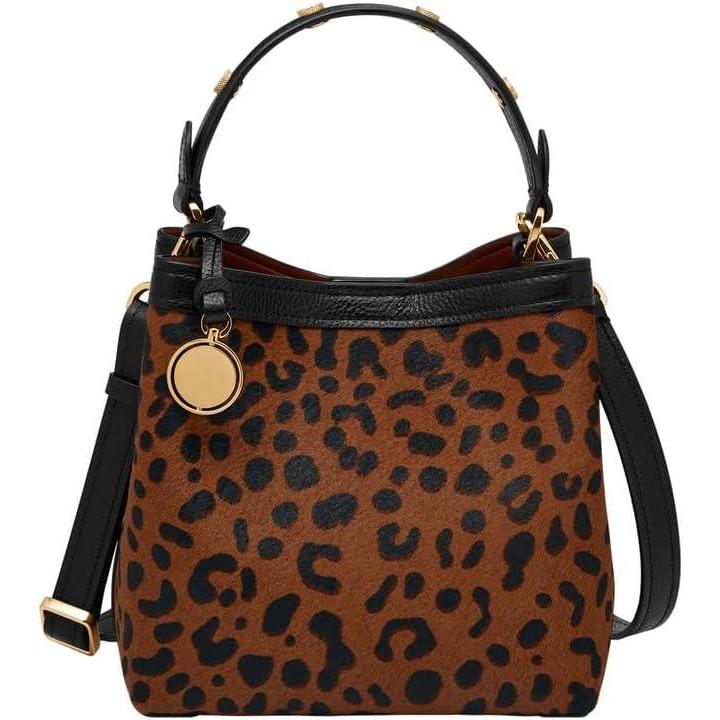 imageFossil Womens Jessie Shoulder BagBlackLeopard Haircalf