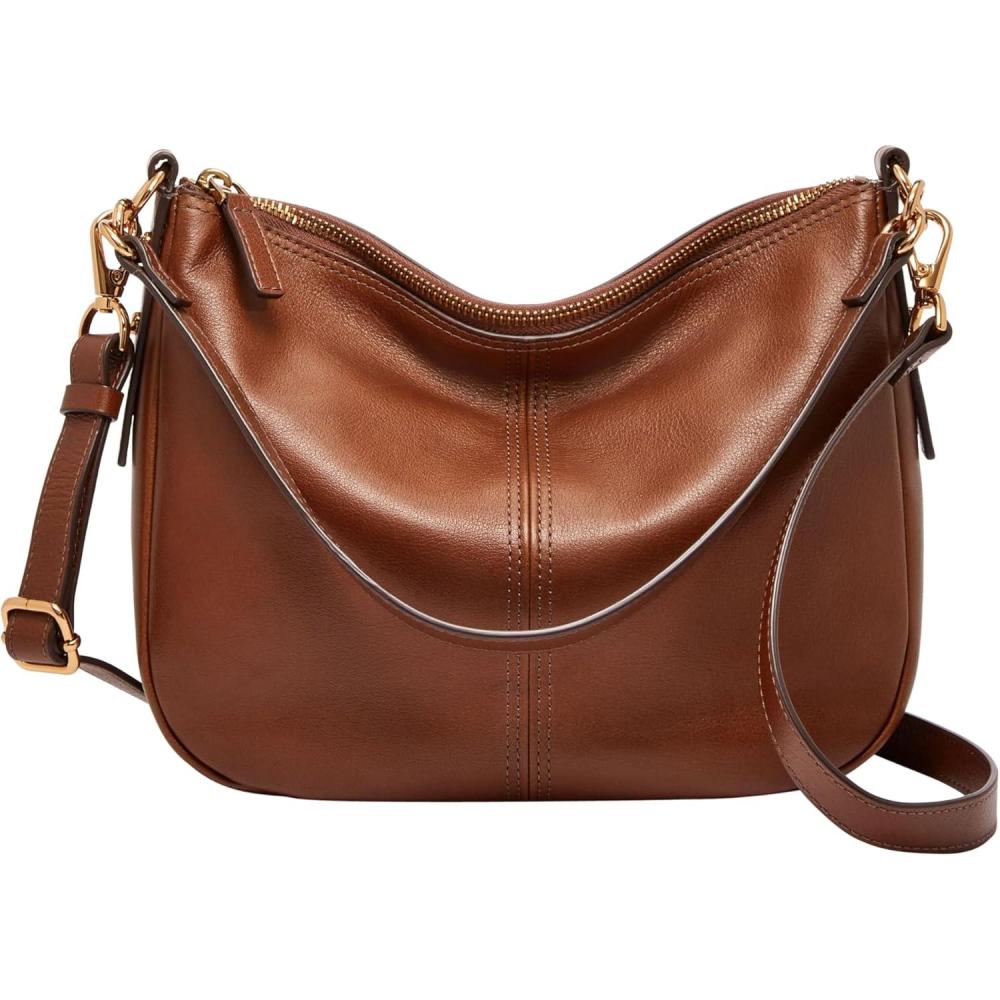 imageFossil Womens Jolie Leather Crossbody Purse Handbag for WomenBrown