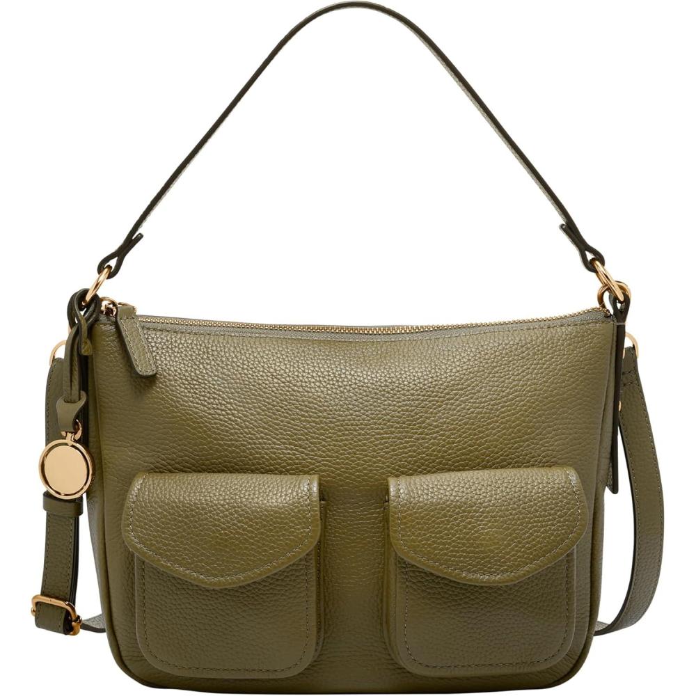 imageFossil Womens Jolie Leather Crossbody Purse Handbag for WomenDesert Olive