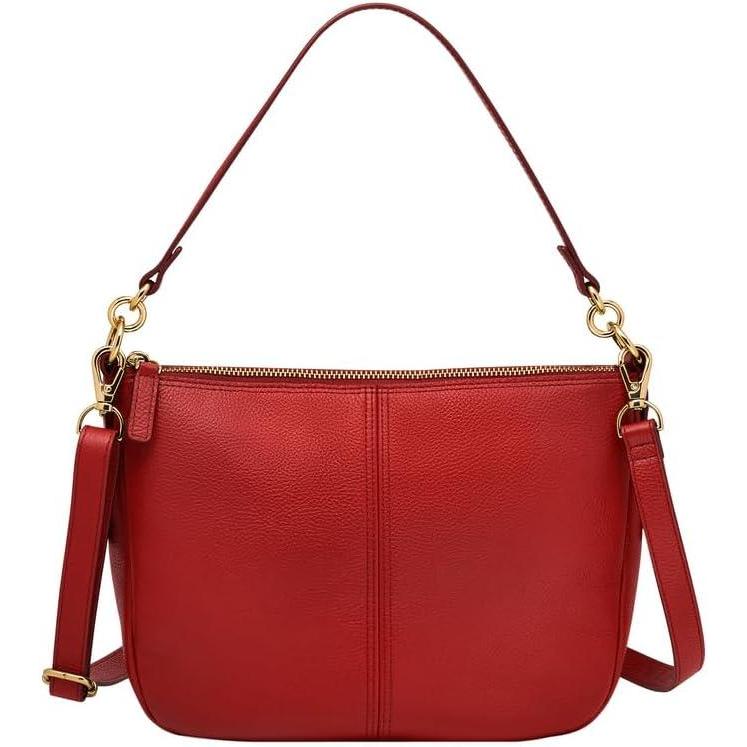 imageFossil Womens Jolie Leather Crossbody Purse Handbag for WomenGarnet