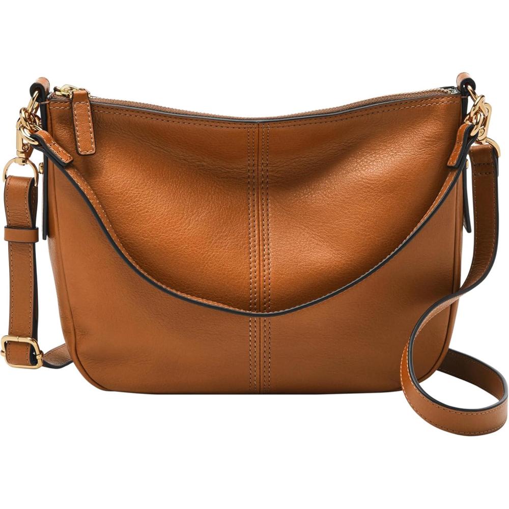 imageFossil Womens Jolie Leather Crossbody Purse Handbag for WomenSaddle