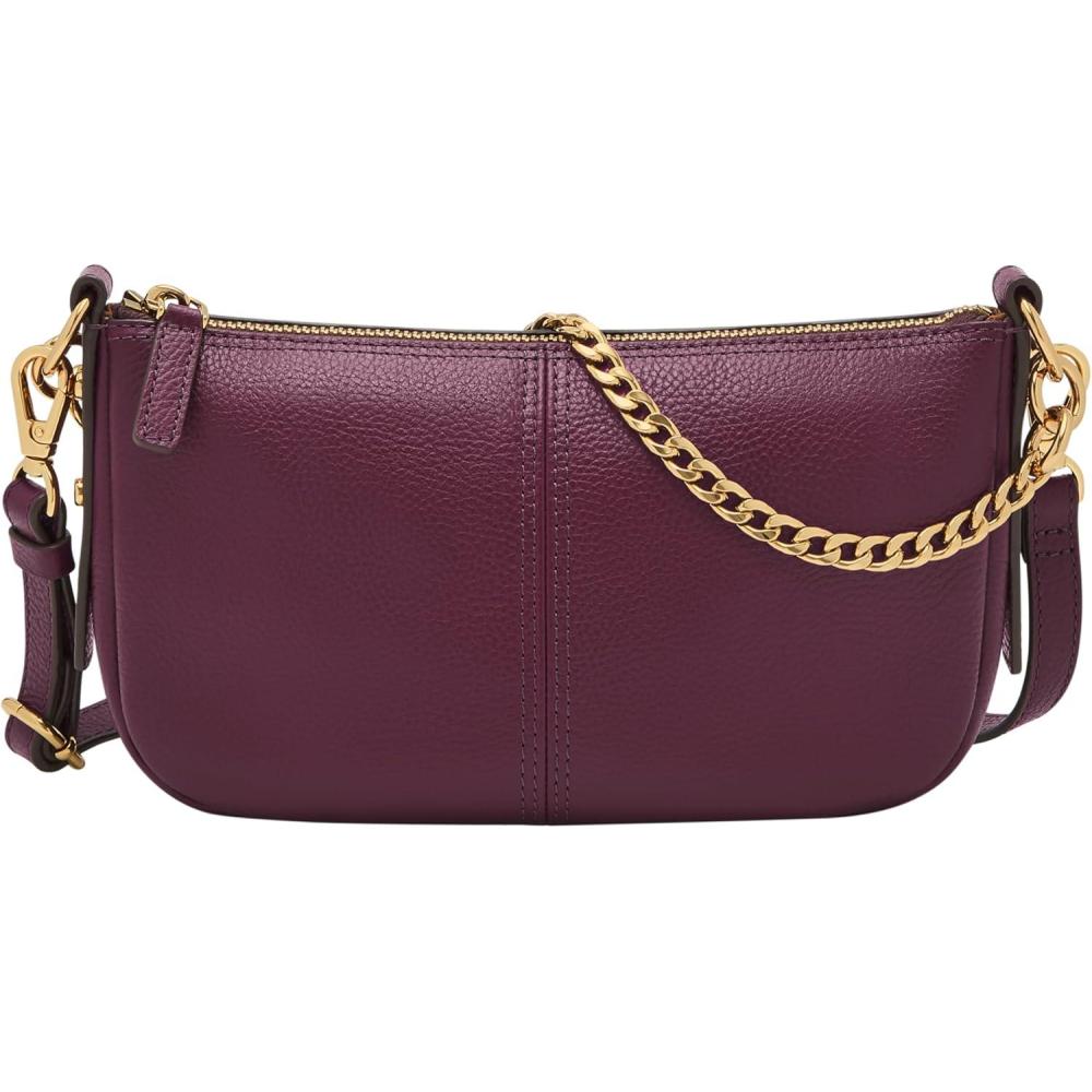 imageFossil Womens Jolie Leather Small Shoulder Bag Purse Handbag for WomenAmethyst