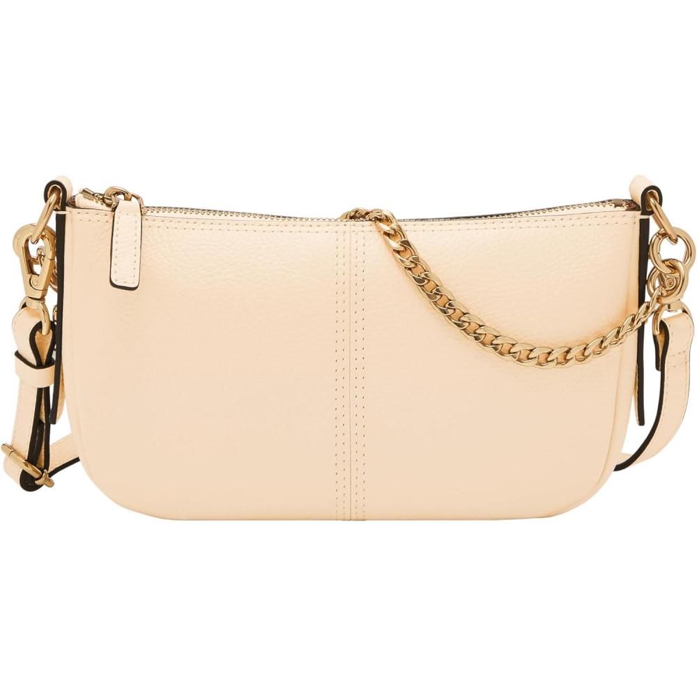 imageFossil Womens Jolie Leather Small Shoulder Bag Purse Handbag for WomenVanilla W Chain