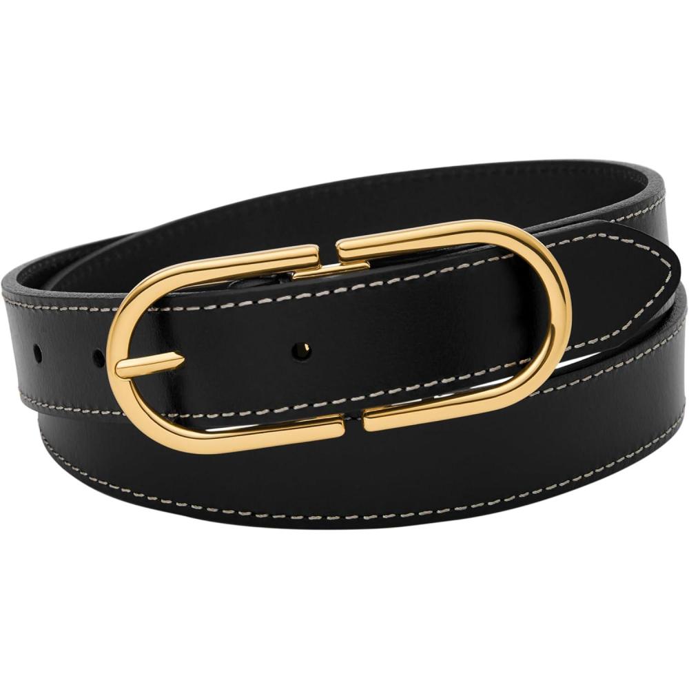 imageFossil Womens Leather BeltBlack Double Dlink