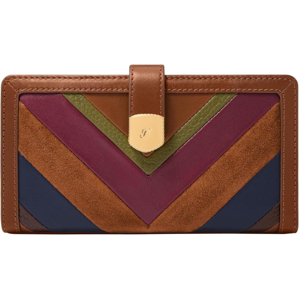 imageFossil Womens Lennox Tab Bifold WalletMulti Patchwork