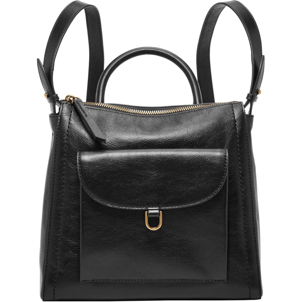 imageFossil Womens Parker Leather Convertible Backpack Purse Handbag for WomenBlack