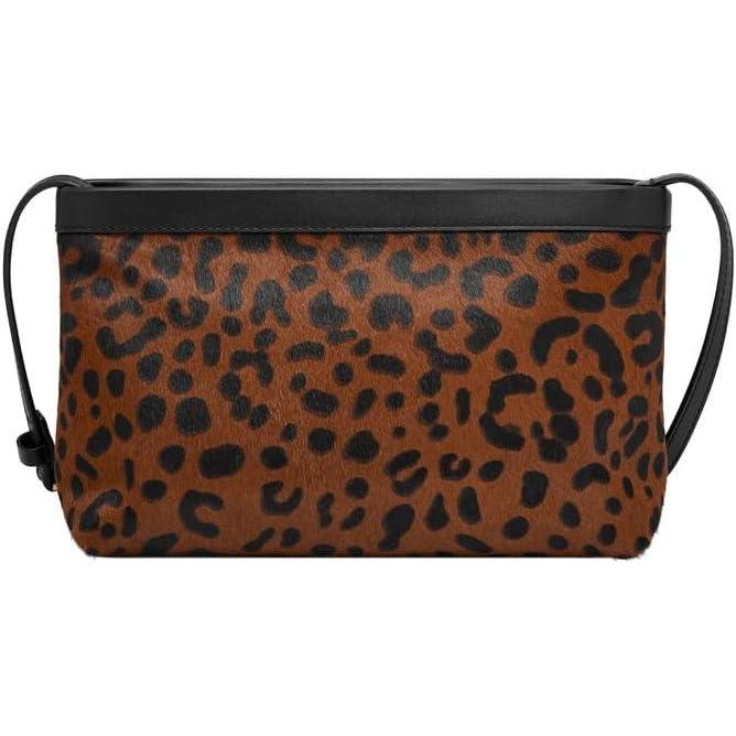 imageFossil Womens Penrose Wallet CrossbodyBlackLeopard Haircalf