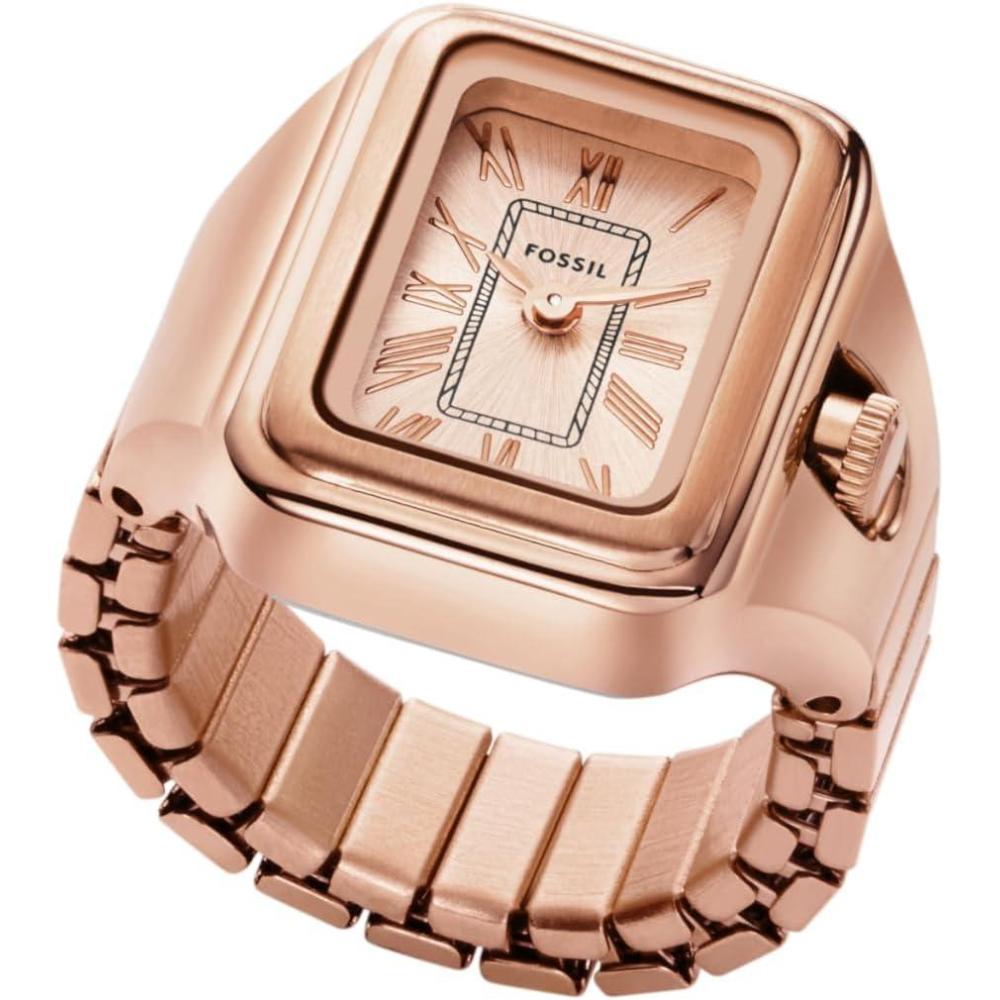 imageFossil Womens Quartz Stainless Steel TwoHand Watch RingRose Gold Raquel
