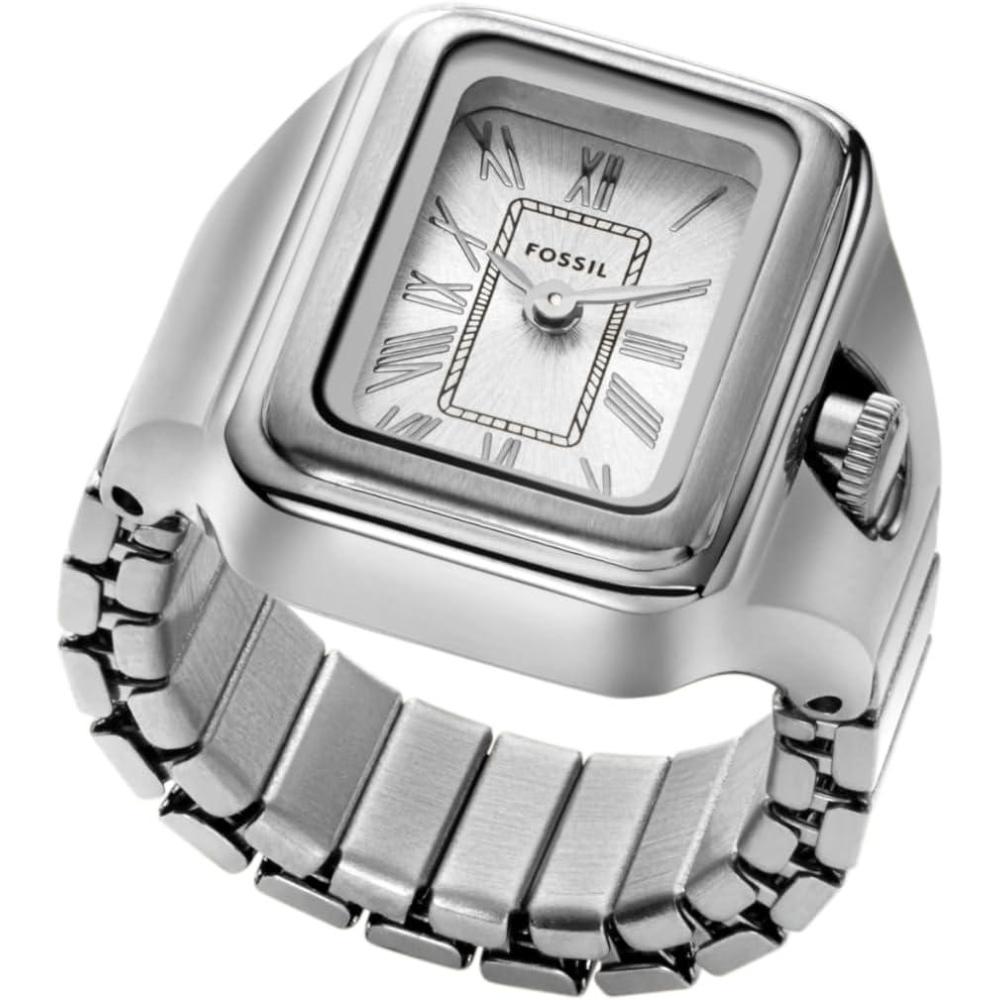 imageFossil Womens Quartz Stainless Steel TwoHand Watch RingSilver Raquel