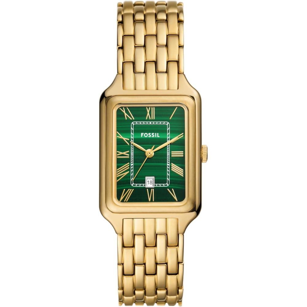 imageFossil Womens Raquel Quartz Stainless Steel ThreeHand WatchGoldGreen