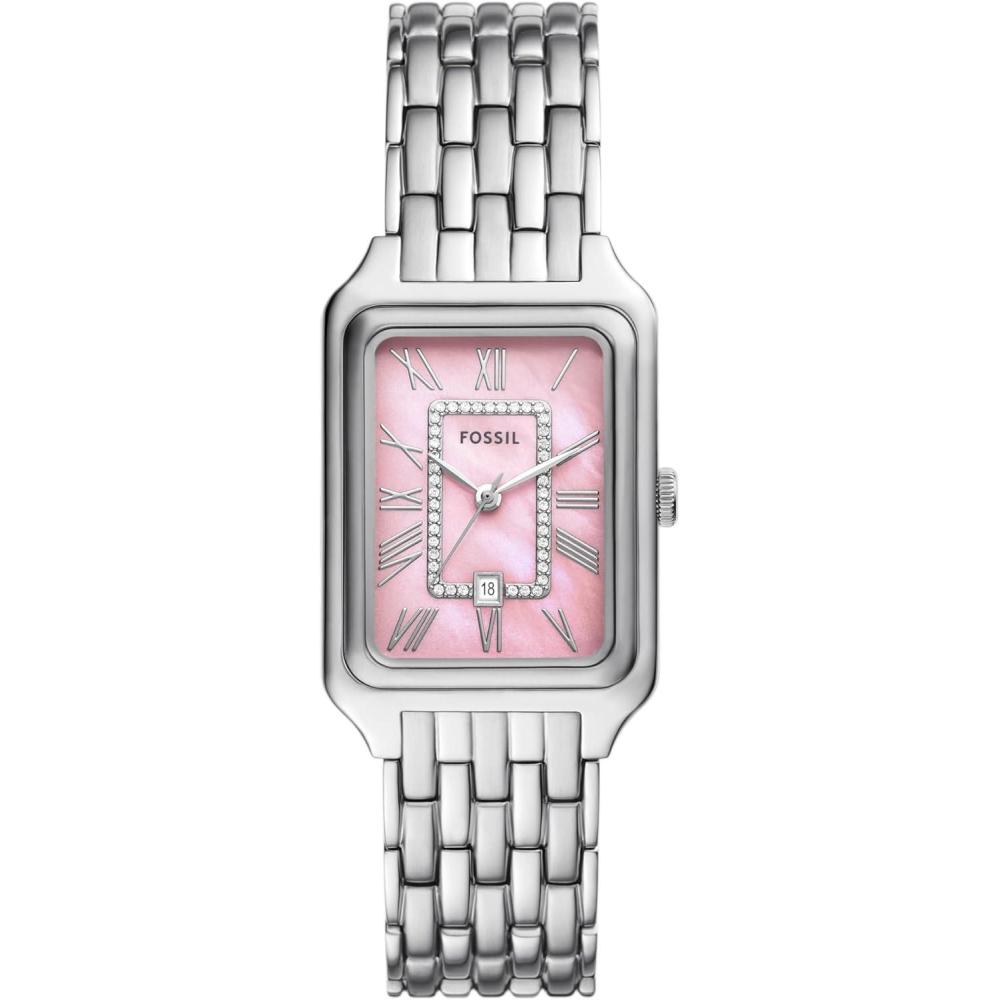 imageFossil Womens Raquel Quartz Stainless Steel ThreeHand WatchSilverPink