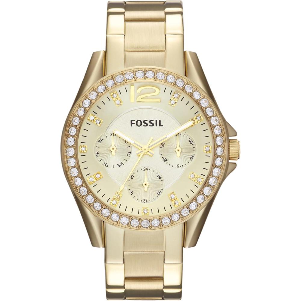 imageFossil Womens Riley Stainless Steel Multifunction WatchGold