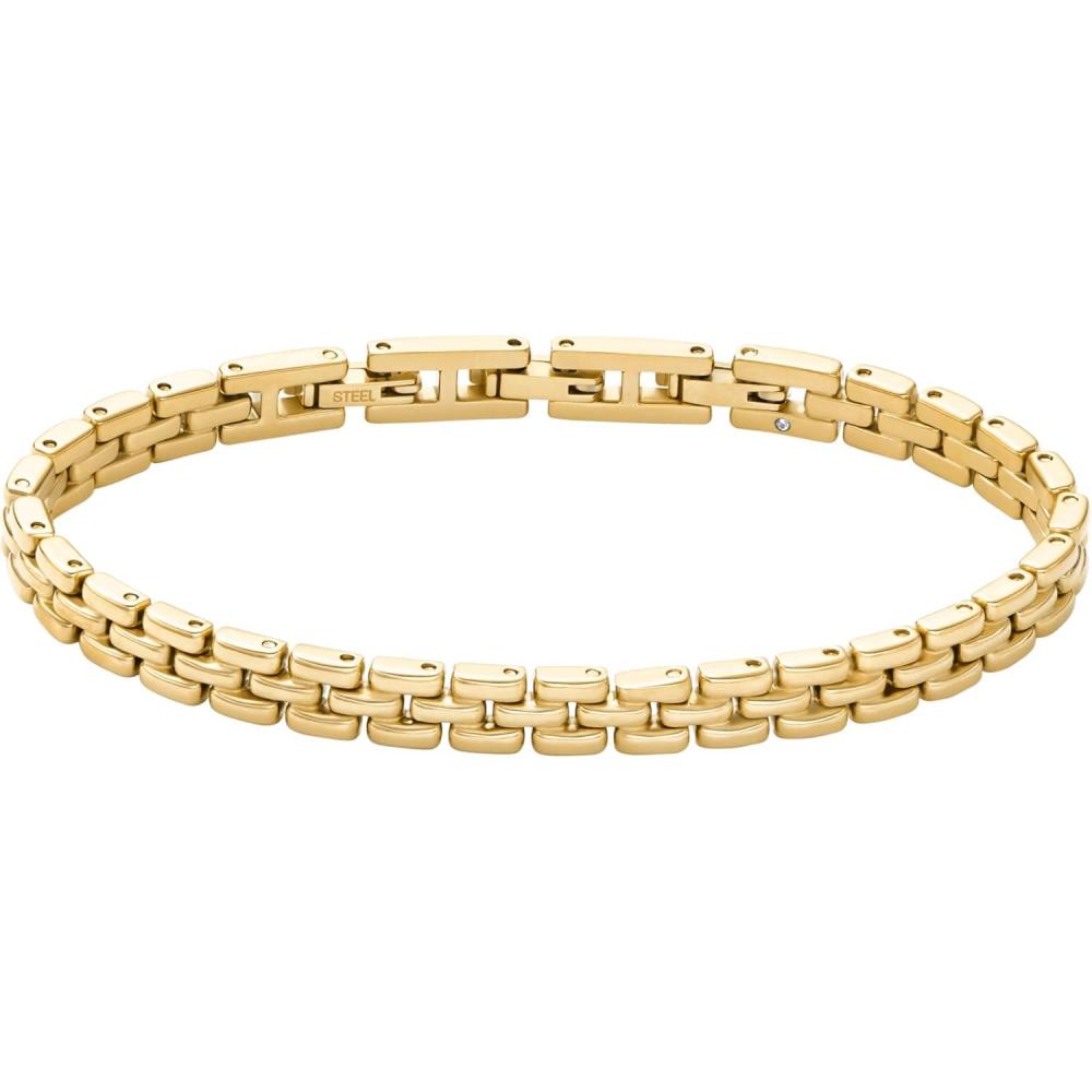 imageFossil Womens Stainless Steel Chain BraceletGold Arden Links