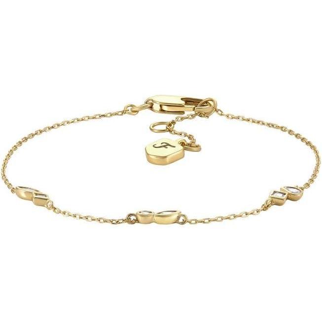 imageFossil Womens Stainless Steel Chain BraceletGold Ellis Et Moi