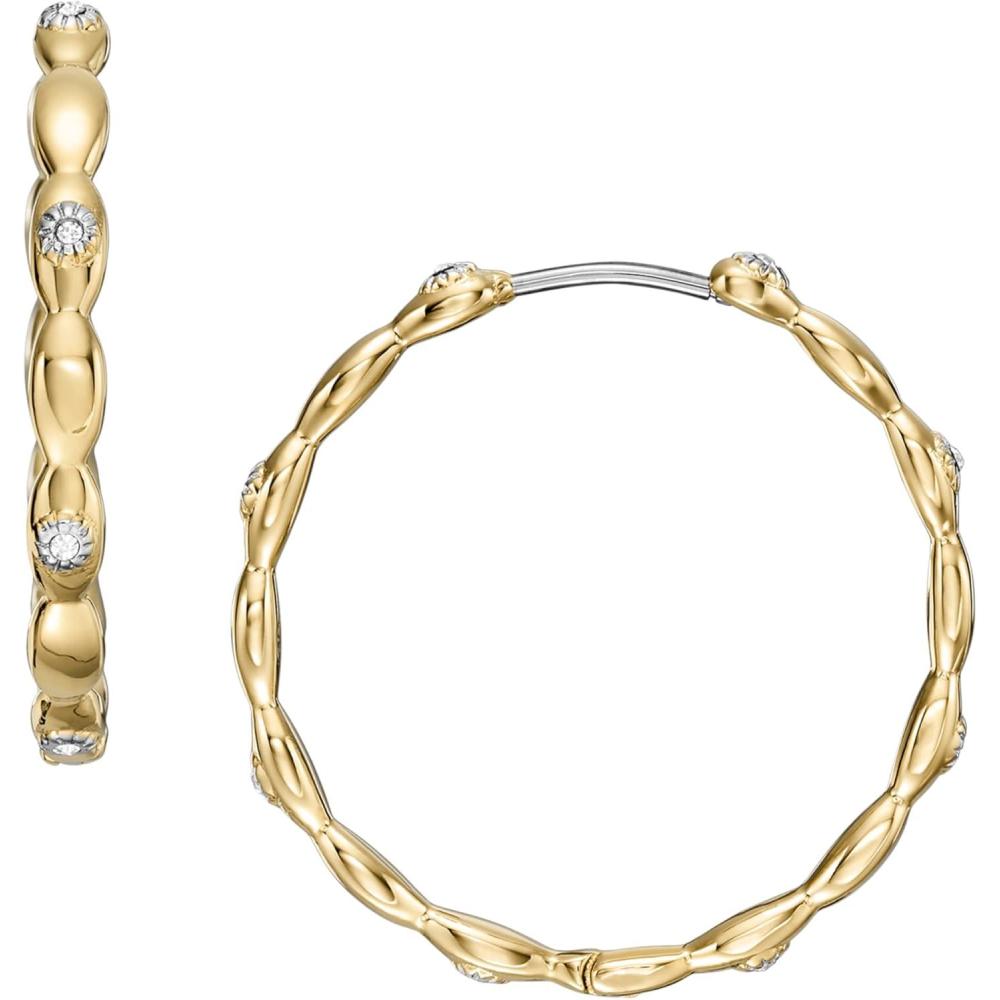 imageFossil Womens Stainless Steel DangleDrop or Hoop Earrings for WomenGold Sutton Medium Hoop