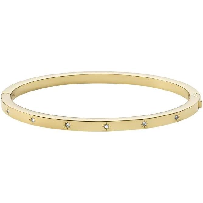 imageFossil Womens Stainless Steel GoldTone Bangle BraceletGold Star Glitz Bangle