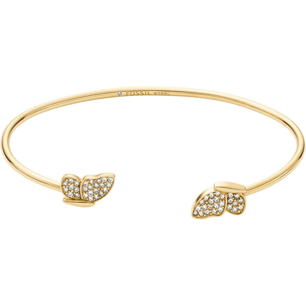 imageFossil Womens Stainless Steel GoldTone Bangle BraceletGold Sutton Butterfly