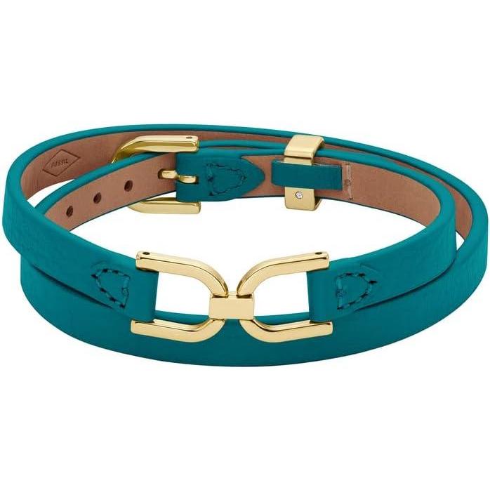 imageFossil Womens Stainless Steel and Genuine Leather Bracelet for WomenDLink Blue