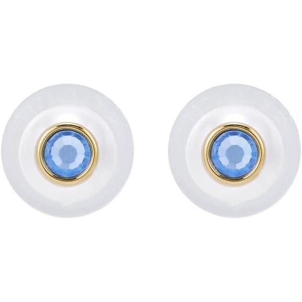 imageFossil Womens Sterling Silver or Stainless Steel Stud Earrings for WomenGoldBlue Bright Bauble