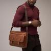 imageFossil Leather or Fabric Courier Messenger Bag for MenBennet Brown