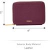 imageFossil Logan Zip Card Case Black with KeychainBerry