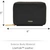 imageFossil Logan Zip Card Case Black with KeychainBlack