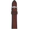 imageFossil Mens 22mm Dark Brown LiteHide Leather Watch BandLight Brown LeatherSilver