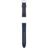 imageFossil Mens 22mm Dark Brown LiteHide Leather Watch BandNavy SiliconeSilver
