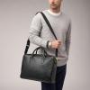 imageFossil Mens Asher Leather Messenger Laptop BagAsher Black Leather