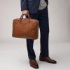 imageFossil Mens Asher Leather Messenger Laptop BagAsher Brown Leather