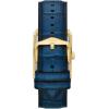 imageFossil Mens Carraway Quartz Stainless Steel ThreeHand WatchBlue LeatherGold