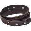 imageFossil Mens Casual Stainless Steel and Genuine Leather Bracelet for MenBrown Logo Plaque