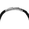 imageFossil Mens Casual Stainless Steel and Genuine Leather Bracelet for MenDark Brown