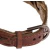 imageFossil Mens Casual Stainless Steel and Genuine Leather Bracelet for MenHeritage Brown Large