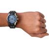 imageFossil Mens Coachman Quartz Stainless Steel and Leather Chronograph WatchSilver  Black