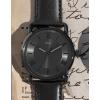 imageFossil Mens Copeland Quartz Stainless Steel and Leather ThreeHand WatchBlack  Black