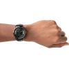 imageFossil Mens Copeland Quartz Stainless Steel and Leather ThreeHand WatchBlack  Black