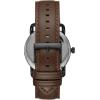 imageFossil Mens Copeland Quartz Stainless Steel and Leather ThreeHand WatchBlackBlack Dial  Brown