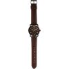 imageFossil Mens Copeland Quartz Stainless Steel and Leather ThreeHand WatchBlackBlack Dial  Brown