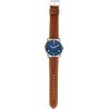 imageFossil Mens Copeland Quartz Stainless Steel and Leather ThreeHand WatchSilverBlue Dial  Brown