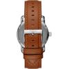imageFossil Mens Copeland Quartz Stainless Steel and Leather ThreeHand WatchSilverBlue Dial  Brown