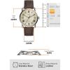 imageFossil Mens Copeland Quartz Stainless Steel and Leather ThreeHand WatchSilverCream Dial  Brown