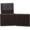 imageFossil Mens Derrick Leather RFIDBlocking Bifold Passcase with Removable Card Case WalletDark Brown