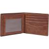 imageFossil Mens Derrick RFIDBlocking Leather Bifold Wallet with Flip ID Window for MenBrown