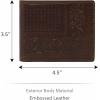 imageFossil Mens Derrick RFIDBlocking Leather Bifold Wallet with Flip ID Window for MenBrown Bandana