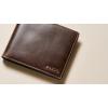 imageFossil Mens Derrick RFIDBlocking Leather Bifold Wallet with Flip ID Window for MenDark Brown